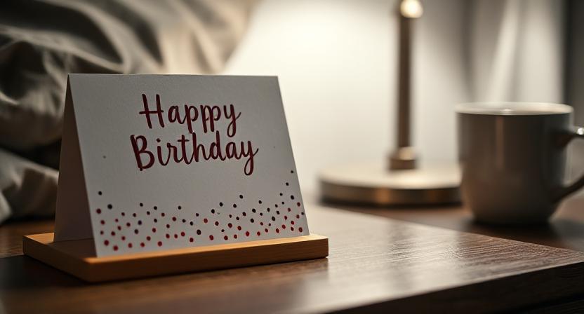 Loving wife's birthday message for her husband.
