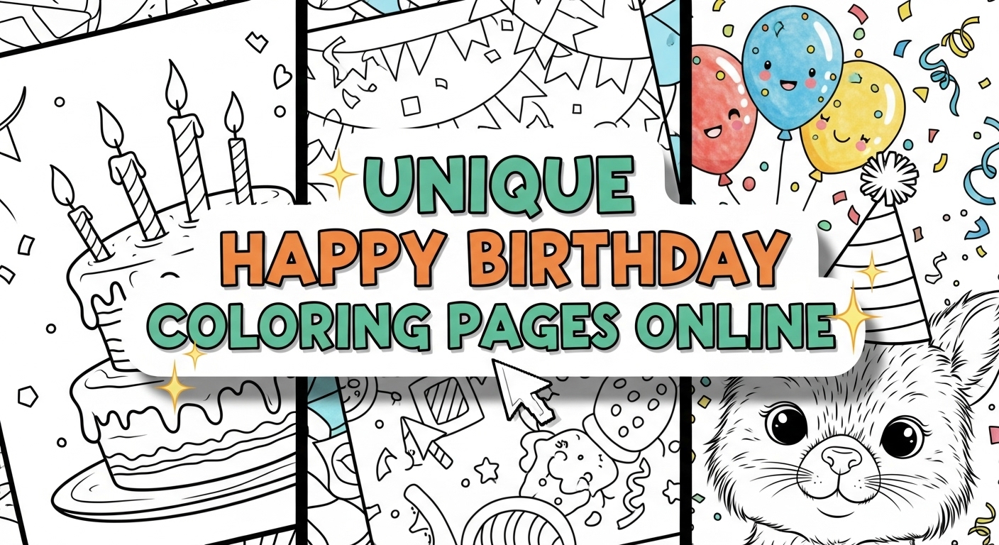 happy birthday coloring pages